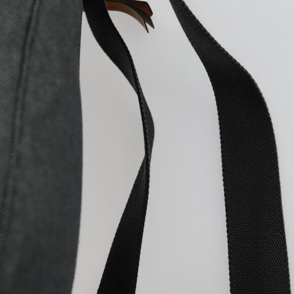 LOEWE Eye Nature Convertible Backpack Canvas Leather Gray Silver Auth bs31537 main image 9